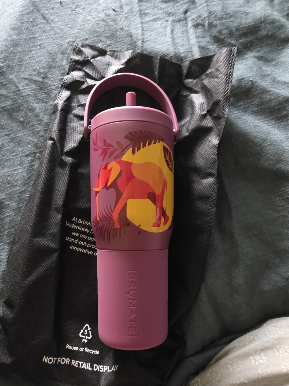 NEW IN BOX Brumate Resa 35 oz Elephant Valley Straw Tumbler LIMITED EDITION